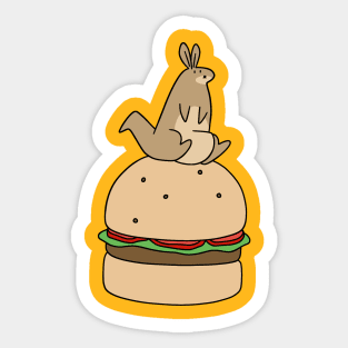 Giant Hamburger Kangaroo Sticker